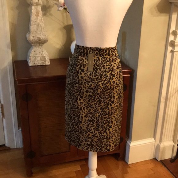 J.Crew Animal Print No. 2 Pencil Skirt NWT - Picture 2 of 8